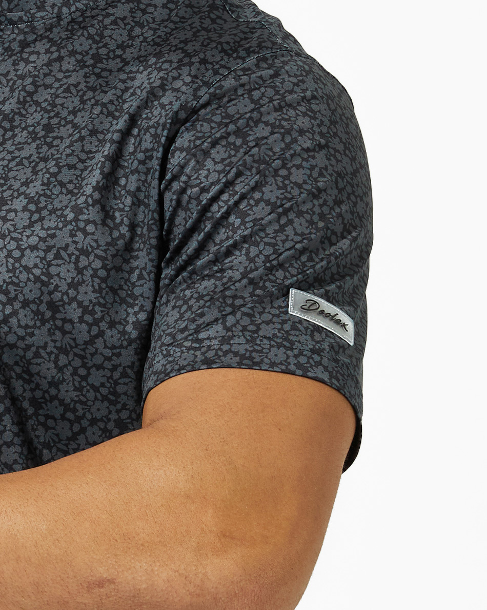 Blade Collar Polo - Artistic Floral  Golf Polo- DEOLAX