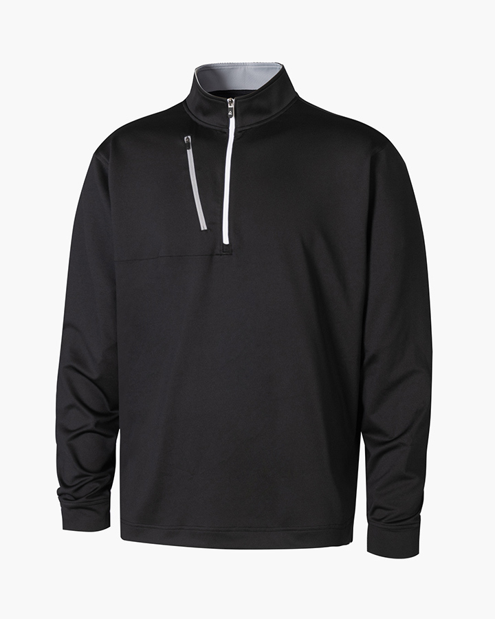 Deolax Zipper Performance Quarter Zip - Black
