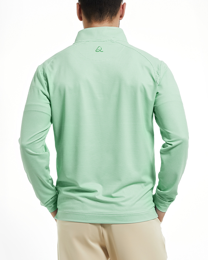 The Reid Pullover: Green & White