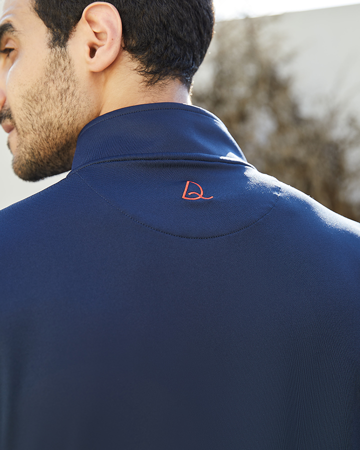 Deolax Zipper Performance Quarter Zip - Blue