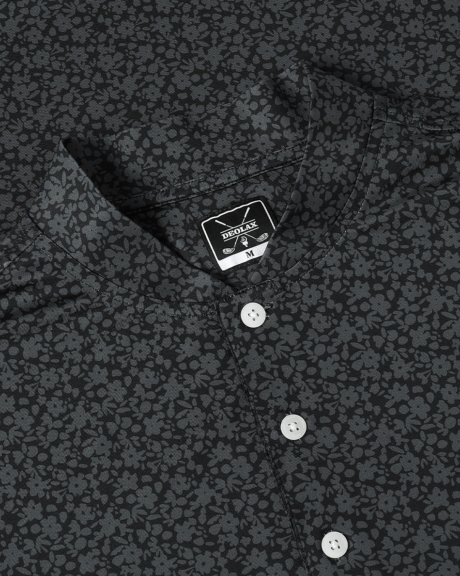 Blade Collar Polo - Artistic Floral  Golf Polo- DEOLAX