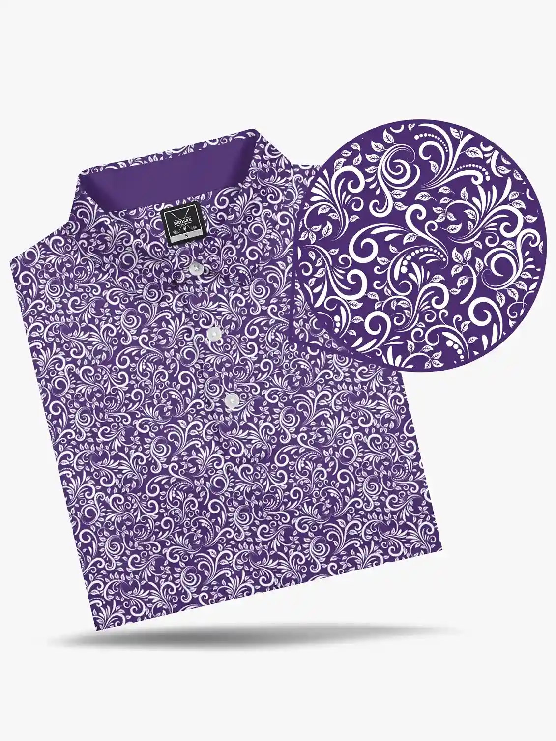Classic Men's Purple Paisley Polo - Deolax