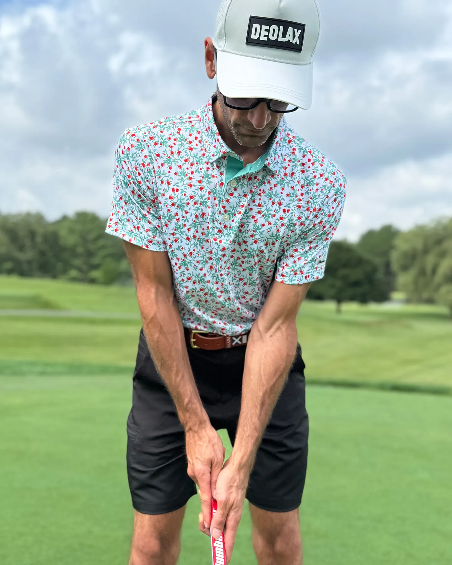 Fairway Floral Print Polo