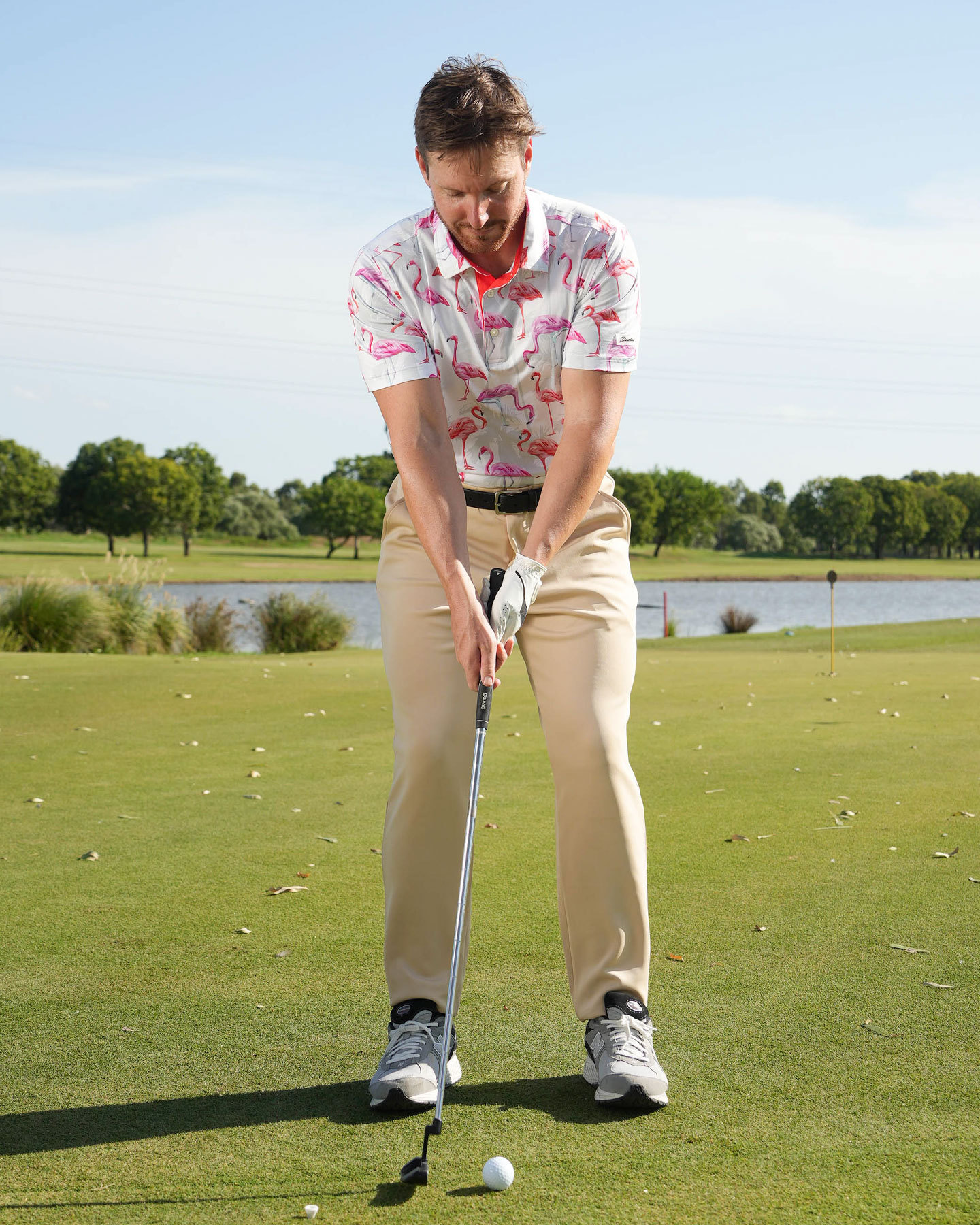 Pink Polo Shirt - Paradise Golf Polo - Deolax
