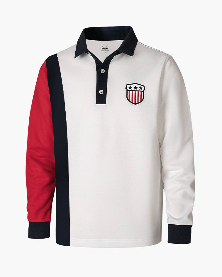USA Long-Sleeve Polo Shirt