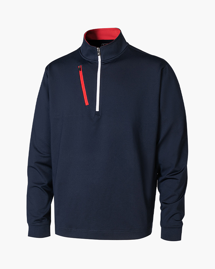 Deolax Zipper Performance Quarter Zip - Blue