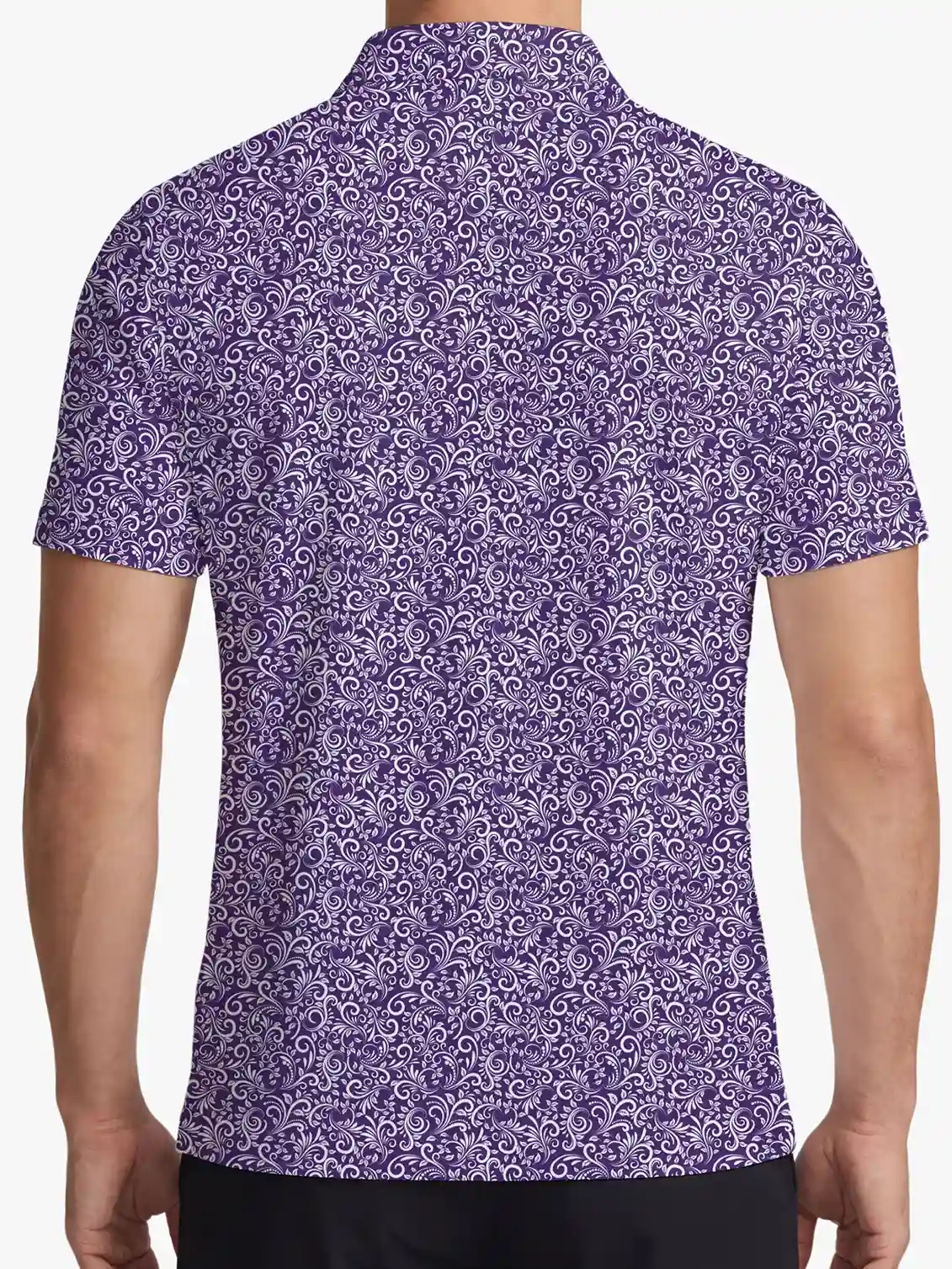 Classic Men's Purple Paisley Polo - Deolax