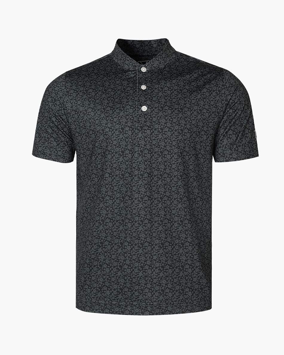 Blade Collar Polo - Artistic Floral  Golf Polo- DEOLAX