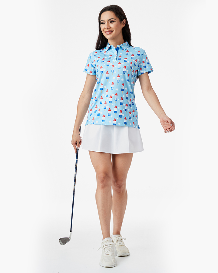 America Pops Women's Golf Shirt