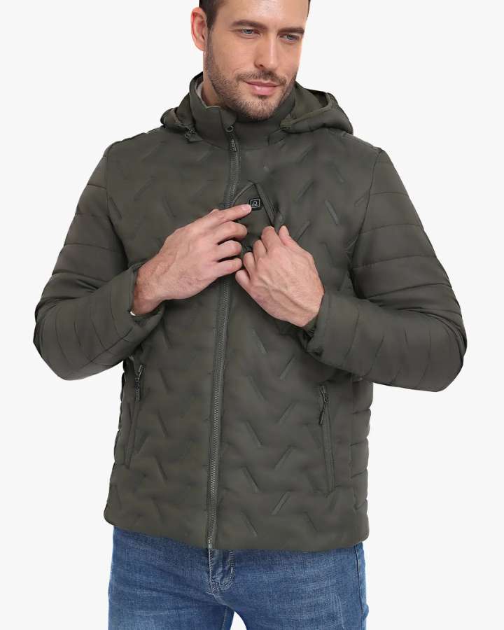 Army Green Men's Heated Jacket