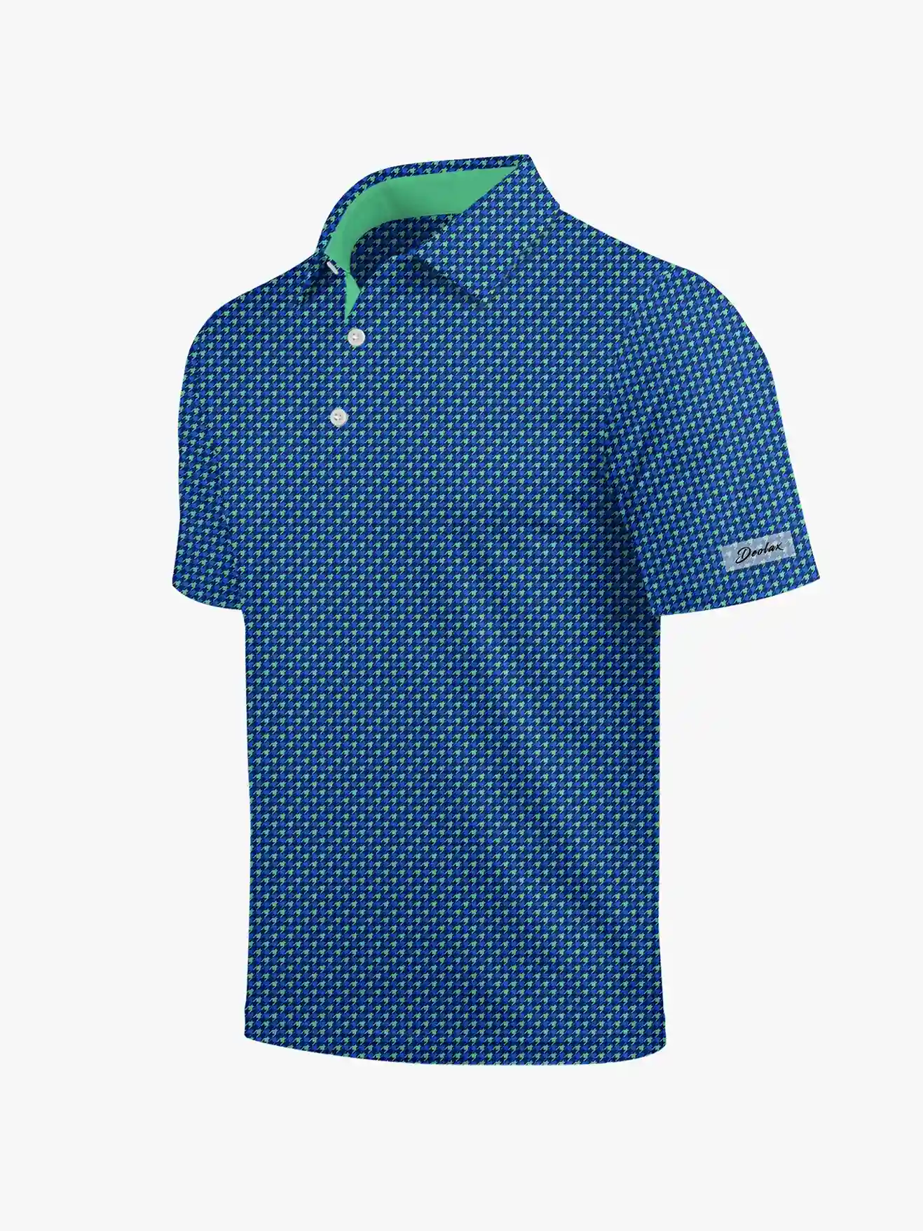 Aurora Men's Houndstooth Polo - Deolax
