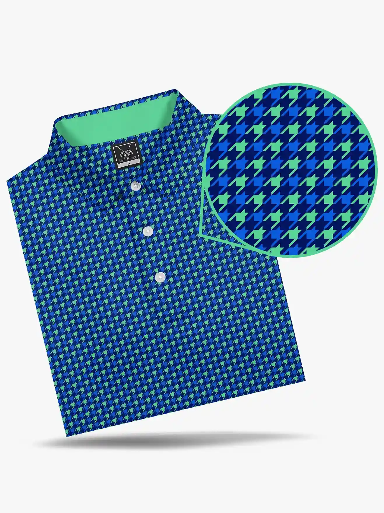 Aurora Men's Houndstooth Polo - Deolax