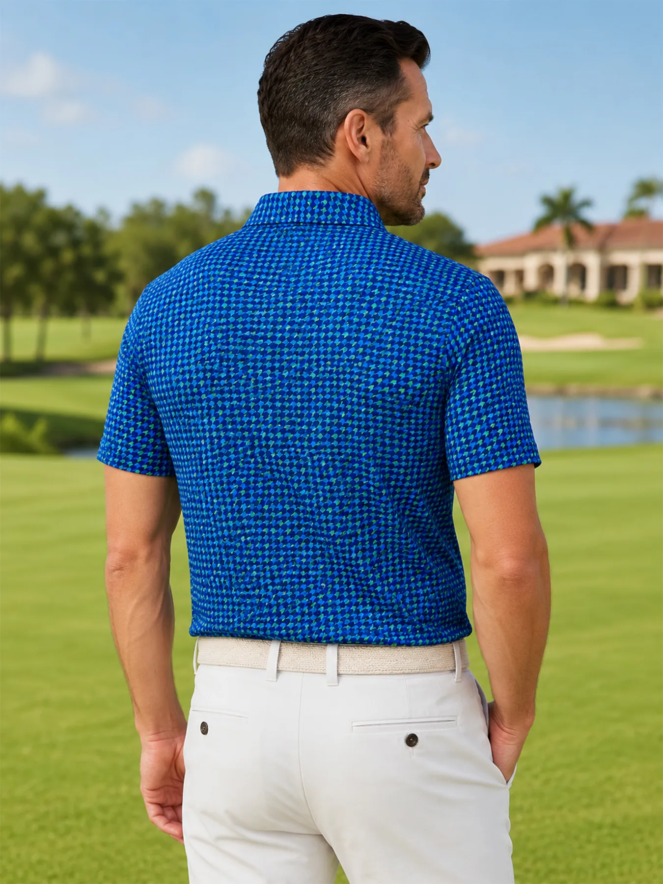 Aurora Houndstooth Polo