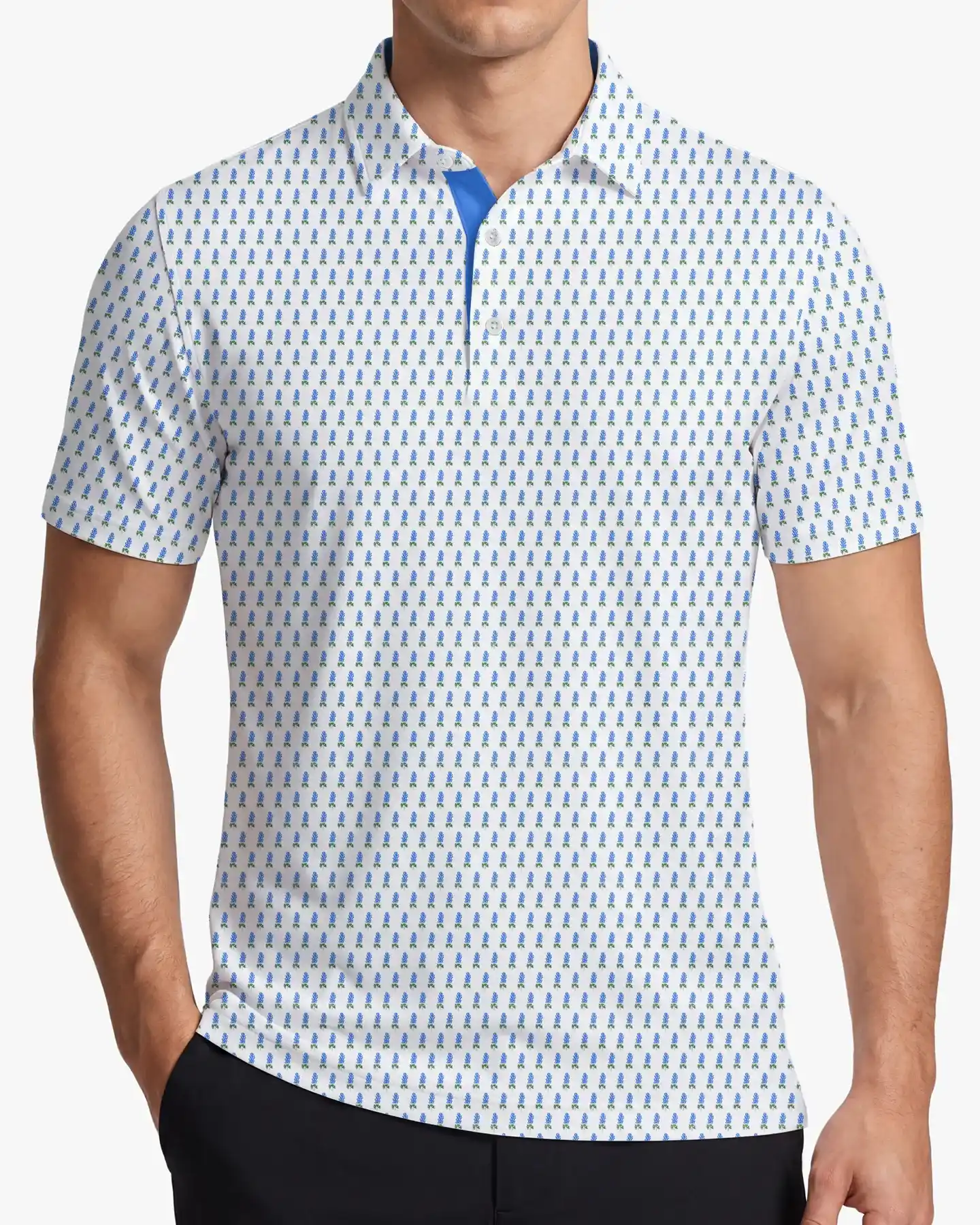 Azure Blue Bluebonnet Polo - Deolax