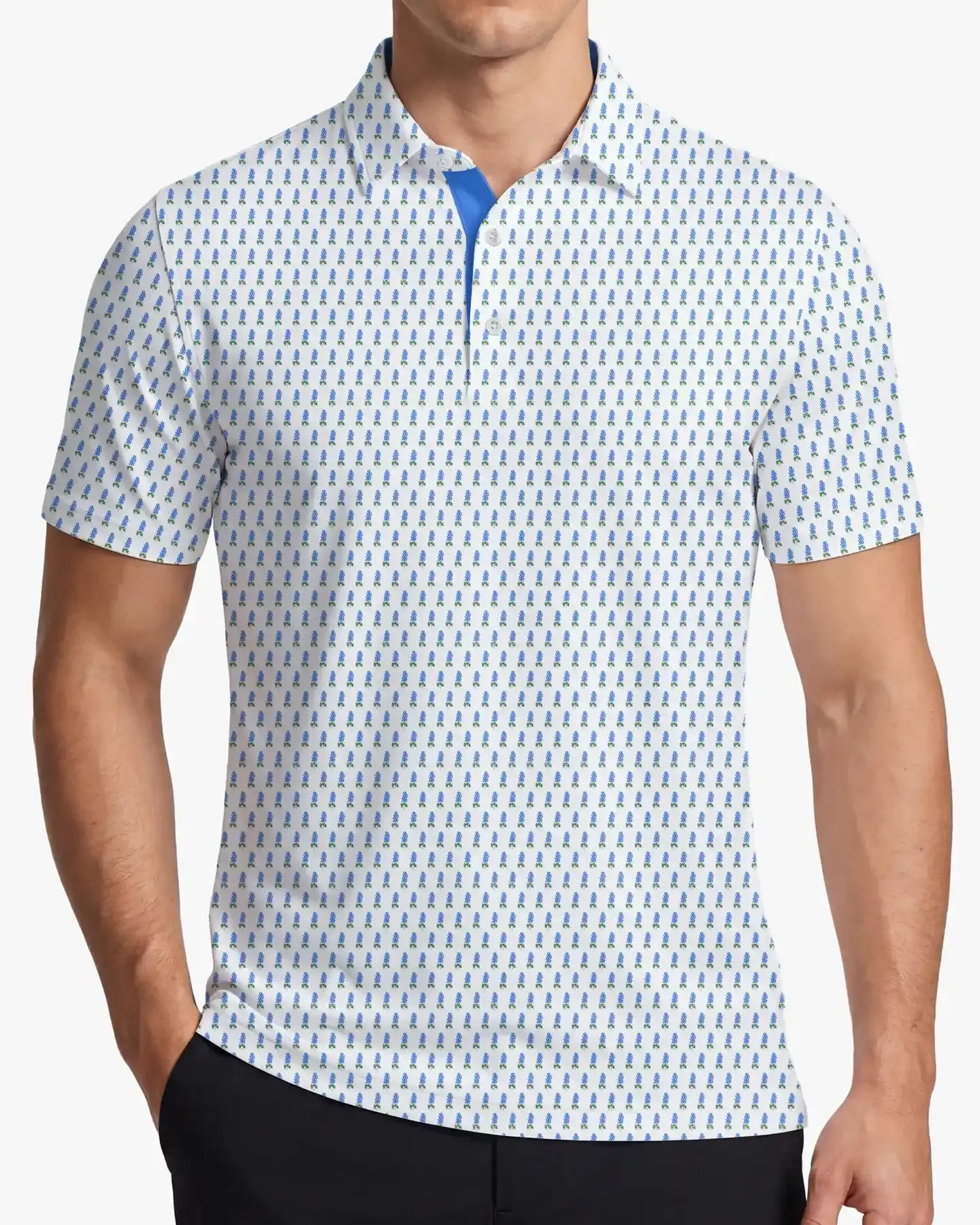 Azure Blue Bluebonnet Polo - Deolax