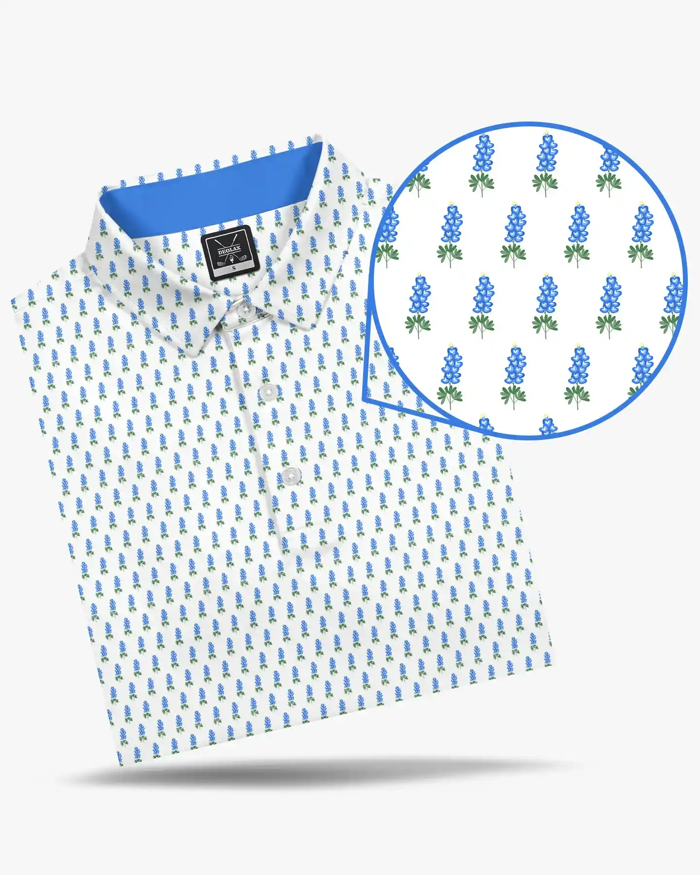 Azure Blue Bluebonnet Polo - Deolax