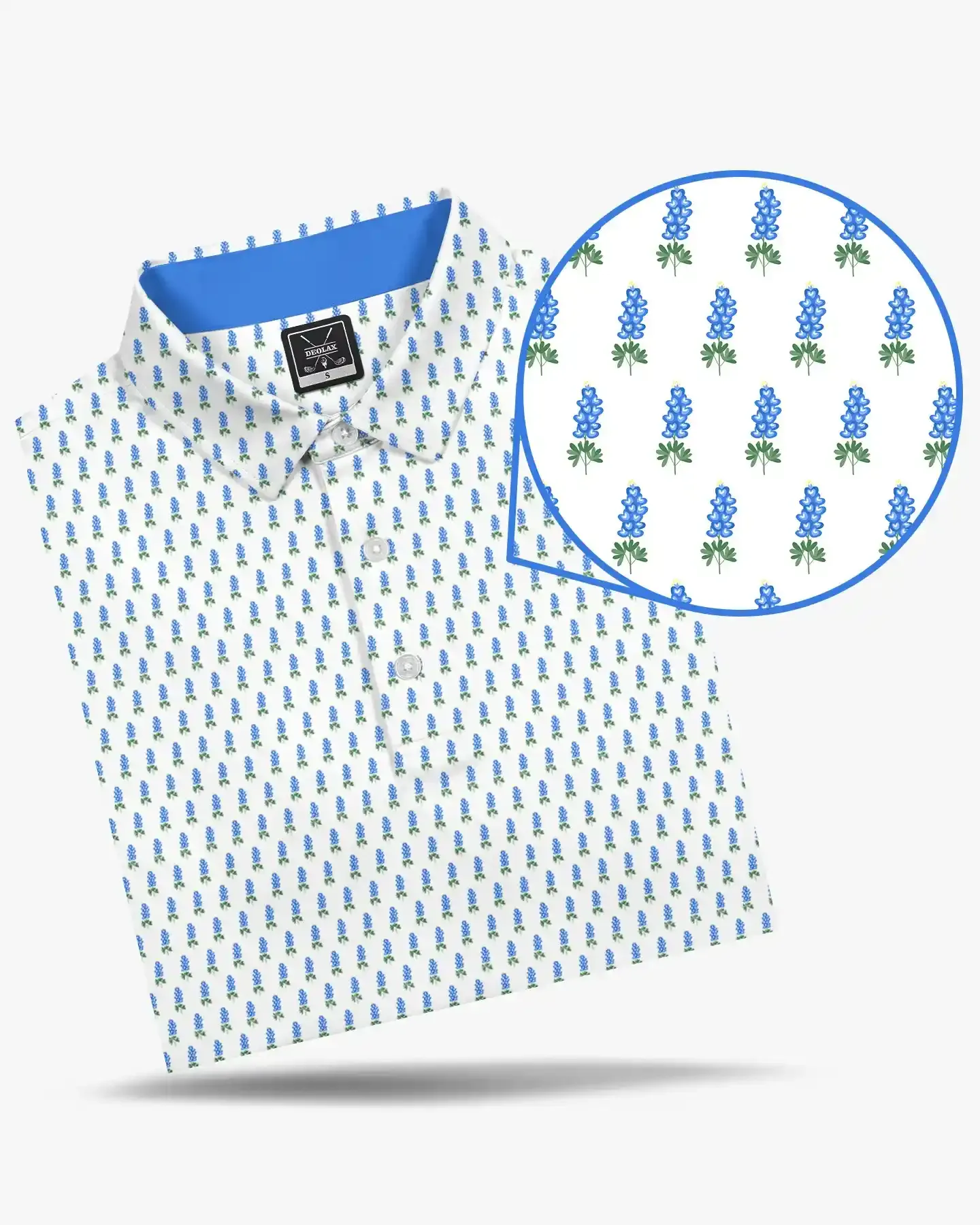 Azure Blue Bluebonnet Polo - Deolax