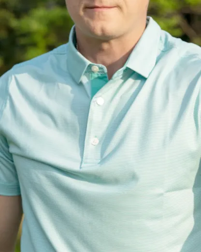The Birdie Stripe Perfermance Polo
