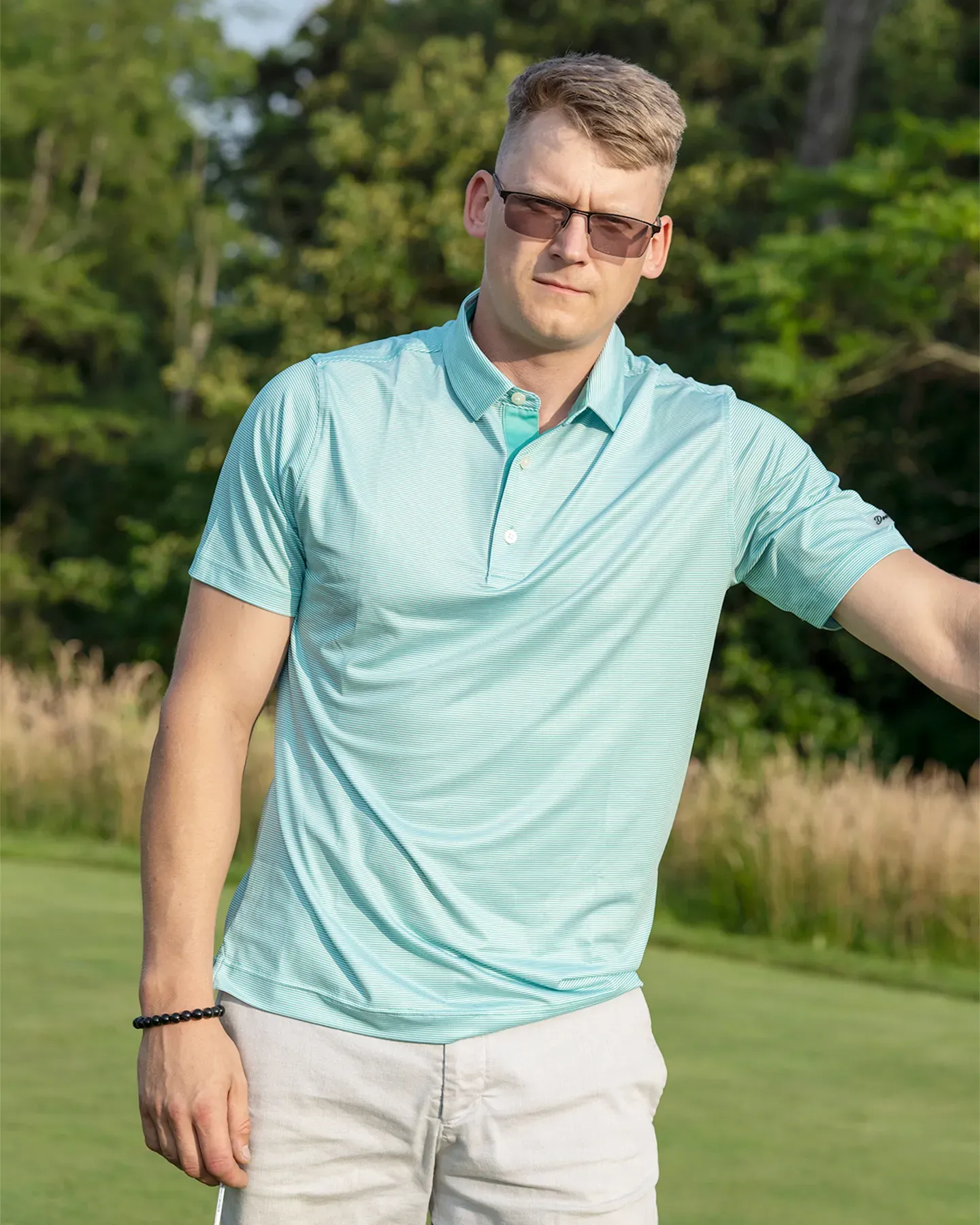 The Birdie Stripe Perfermance Polo