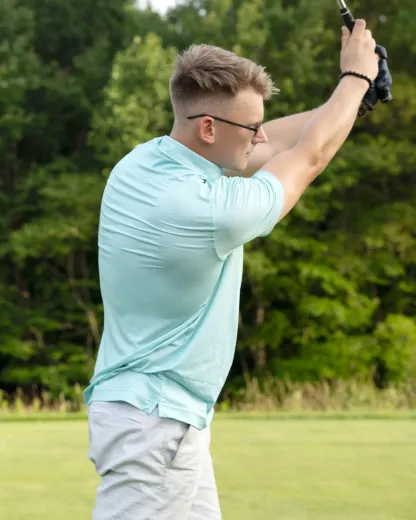 The Birdie Stripe Perfermance Polo