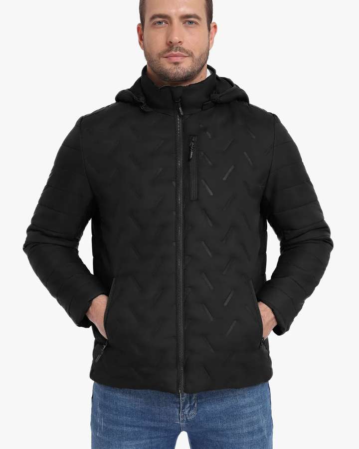 Black Men's Heated Jacket