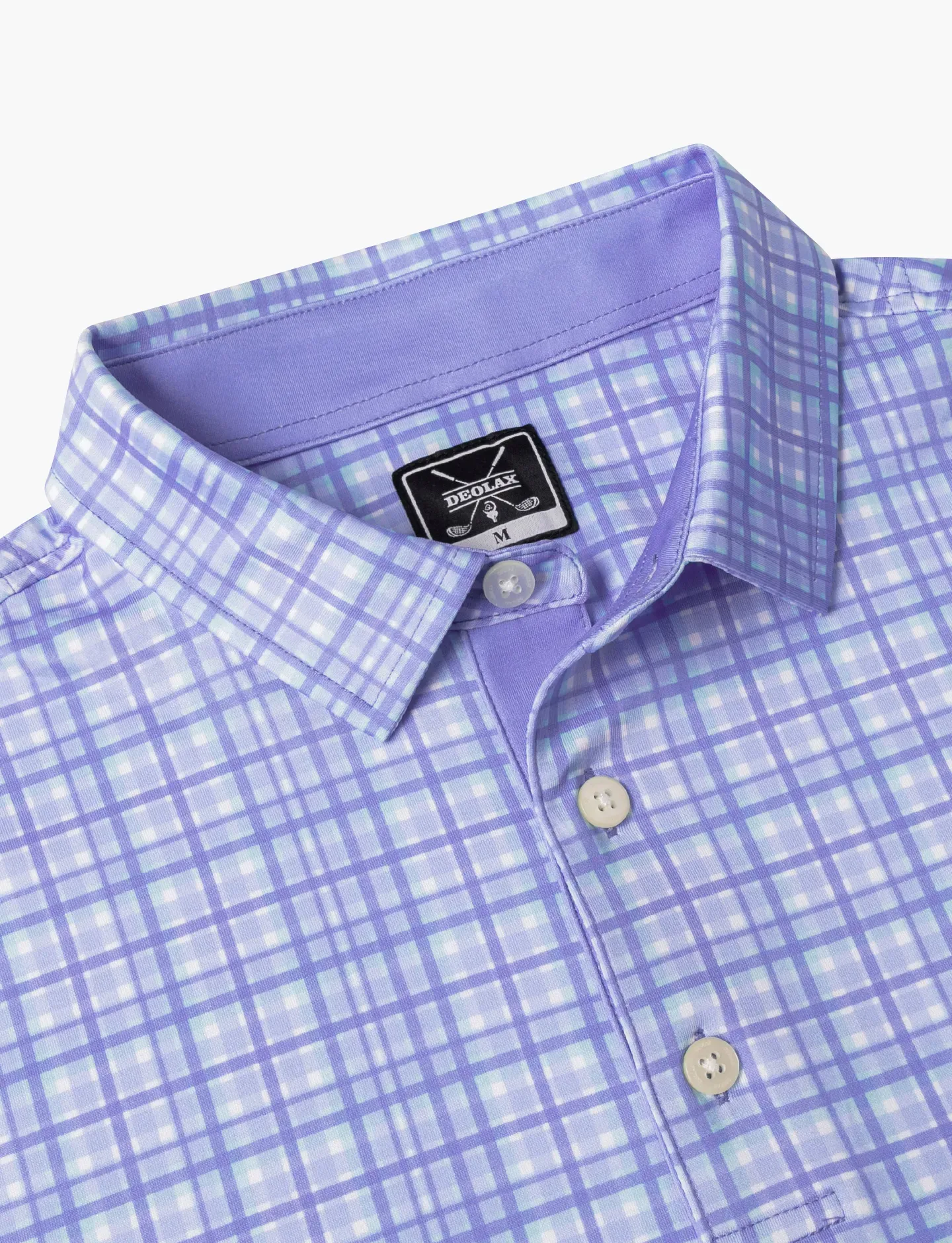 Blue Checked Polo - Deolax