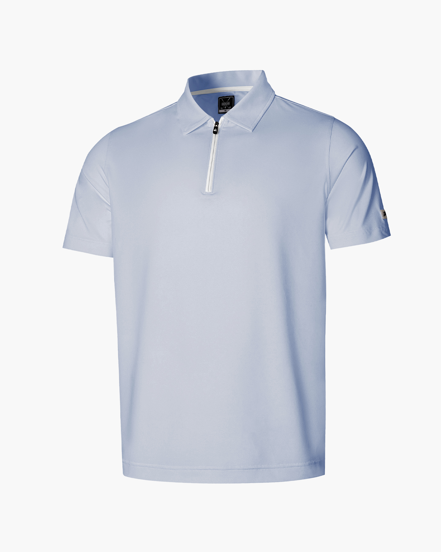 Slim Fit half zip blue polo shirt from Deolax-Golf Polo