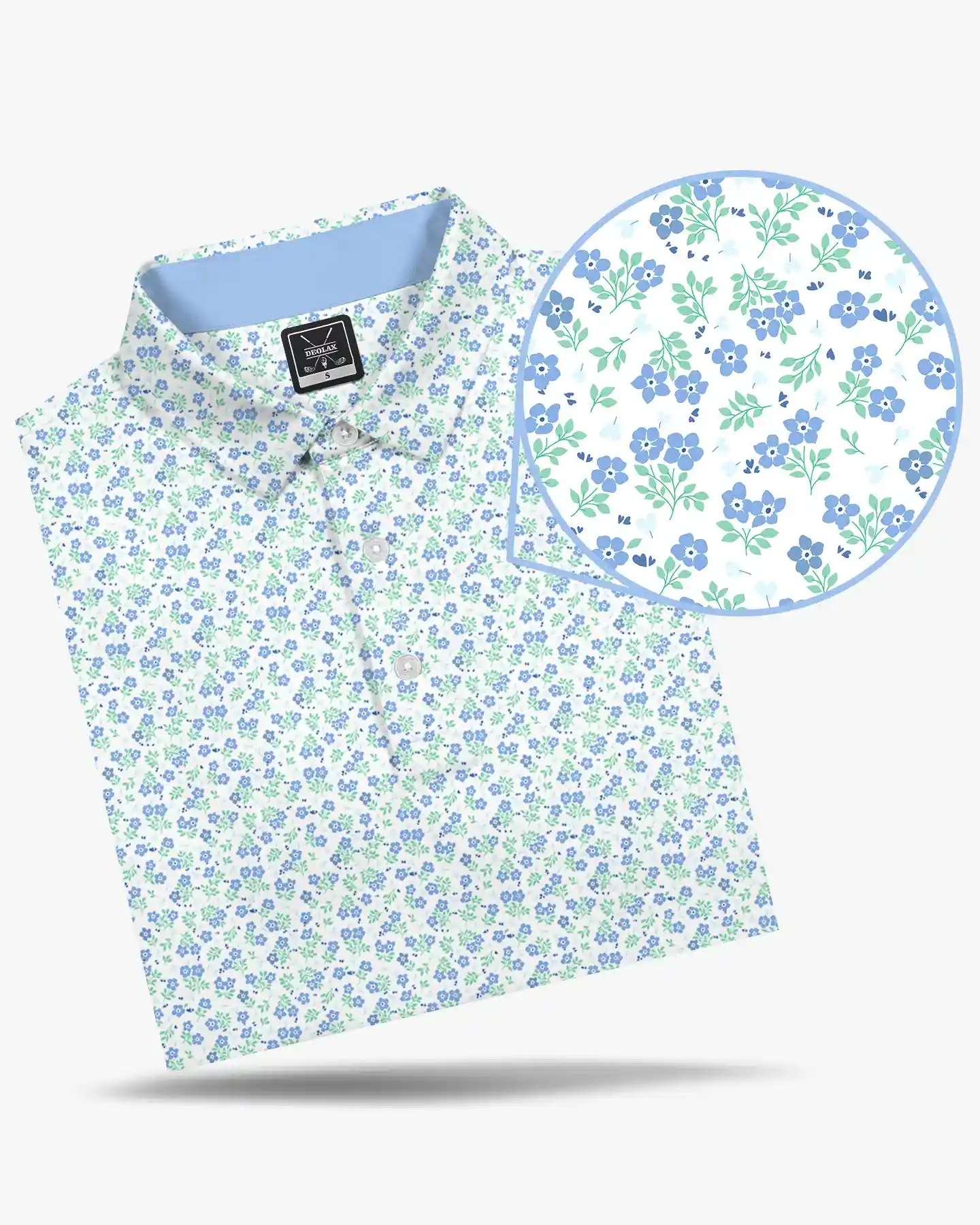 Bluebell Ditsy Polo - Deolax