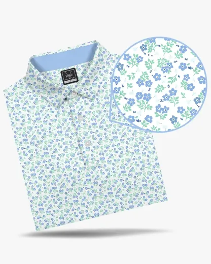 Bluebell Ditsy Polo - Deolax