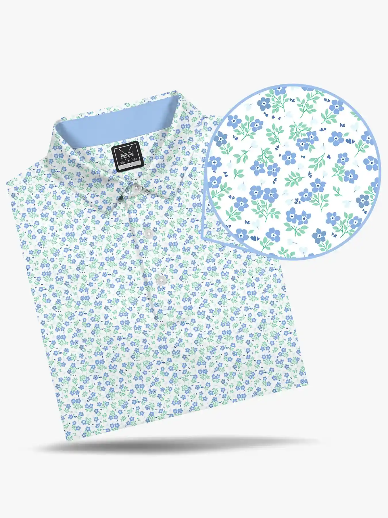 Bluebell Ditsy Polo -Deolax