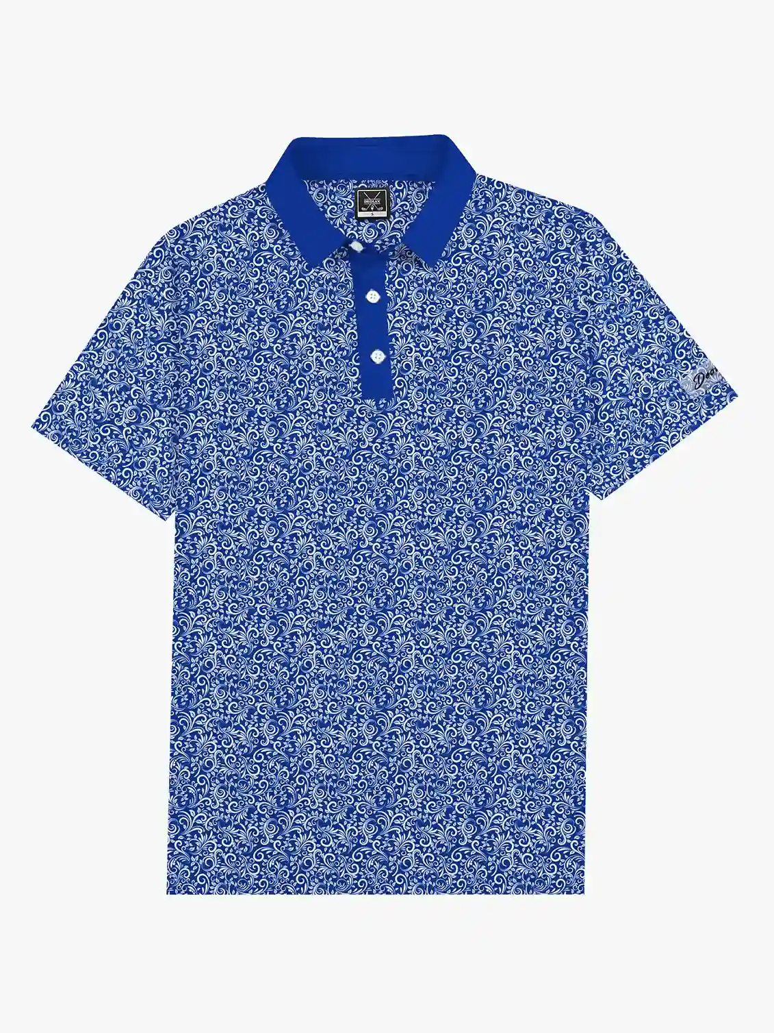 Bluecrest Men's Blue Paisley Polo - Deolax
