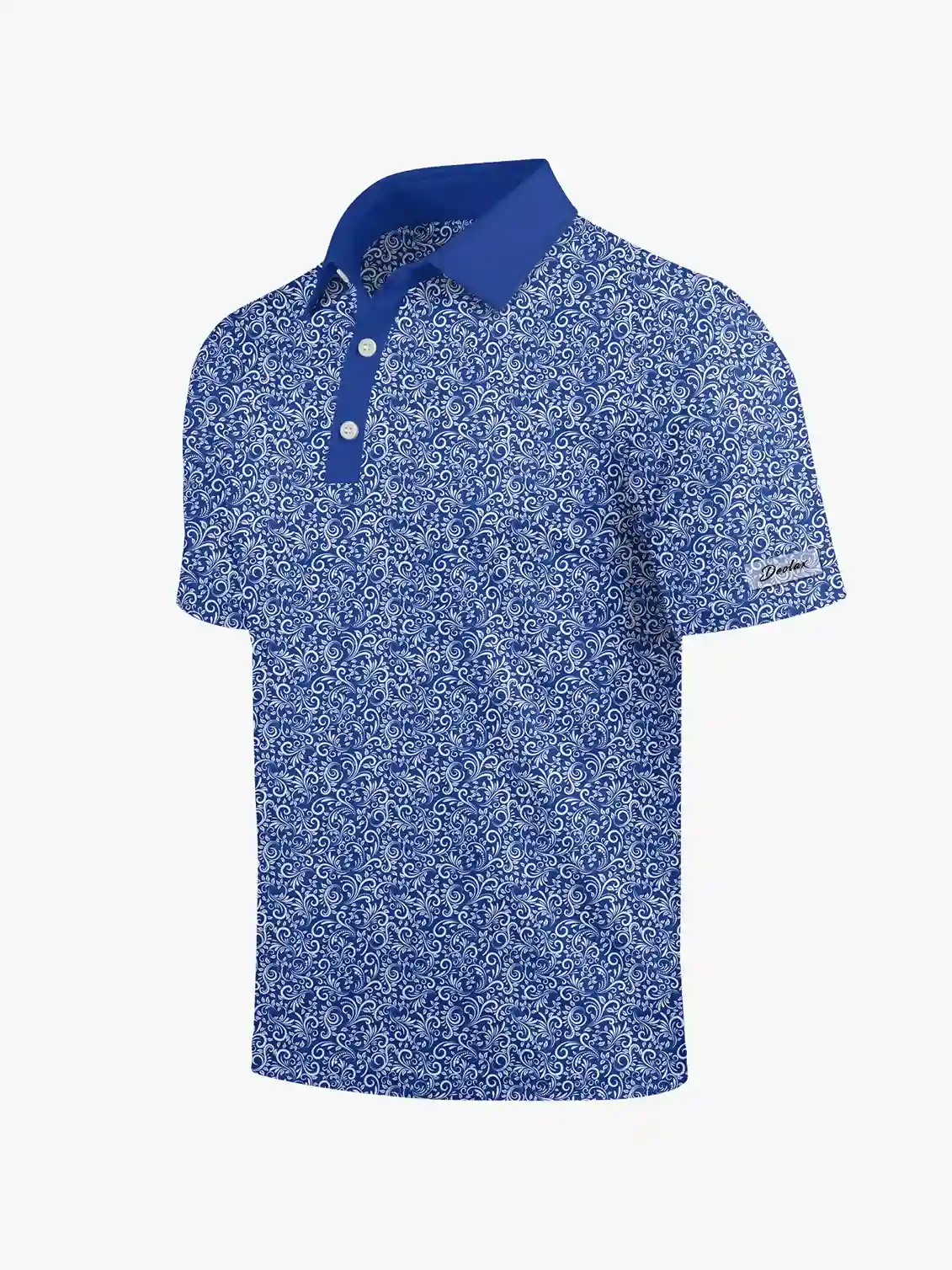 Bluecrest Men's Blue Paisley Polo - Deolax