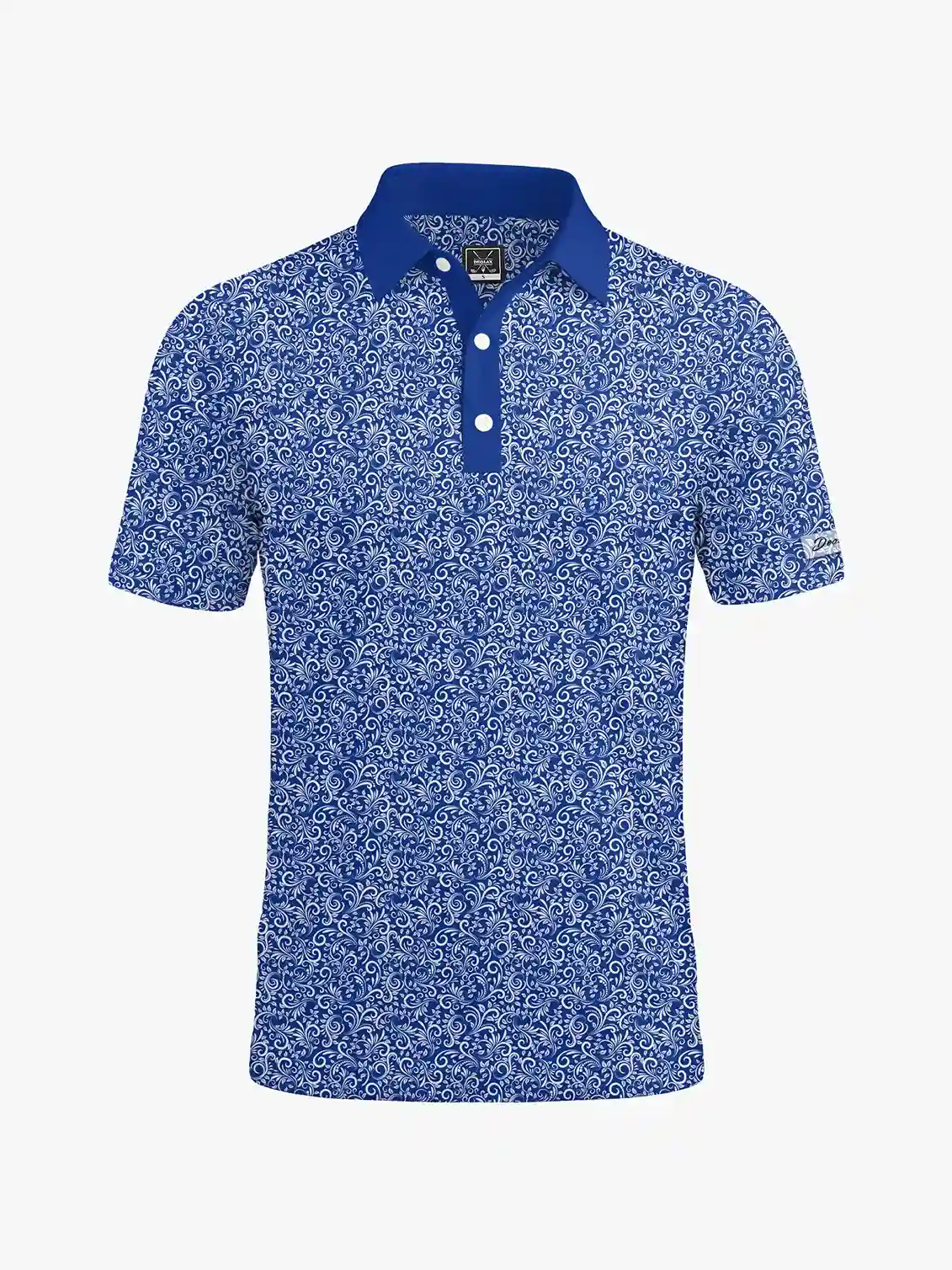 Bluecrest Men's Blue Paisley Polo - Deolax