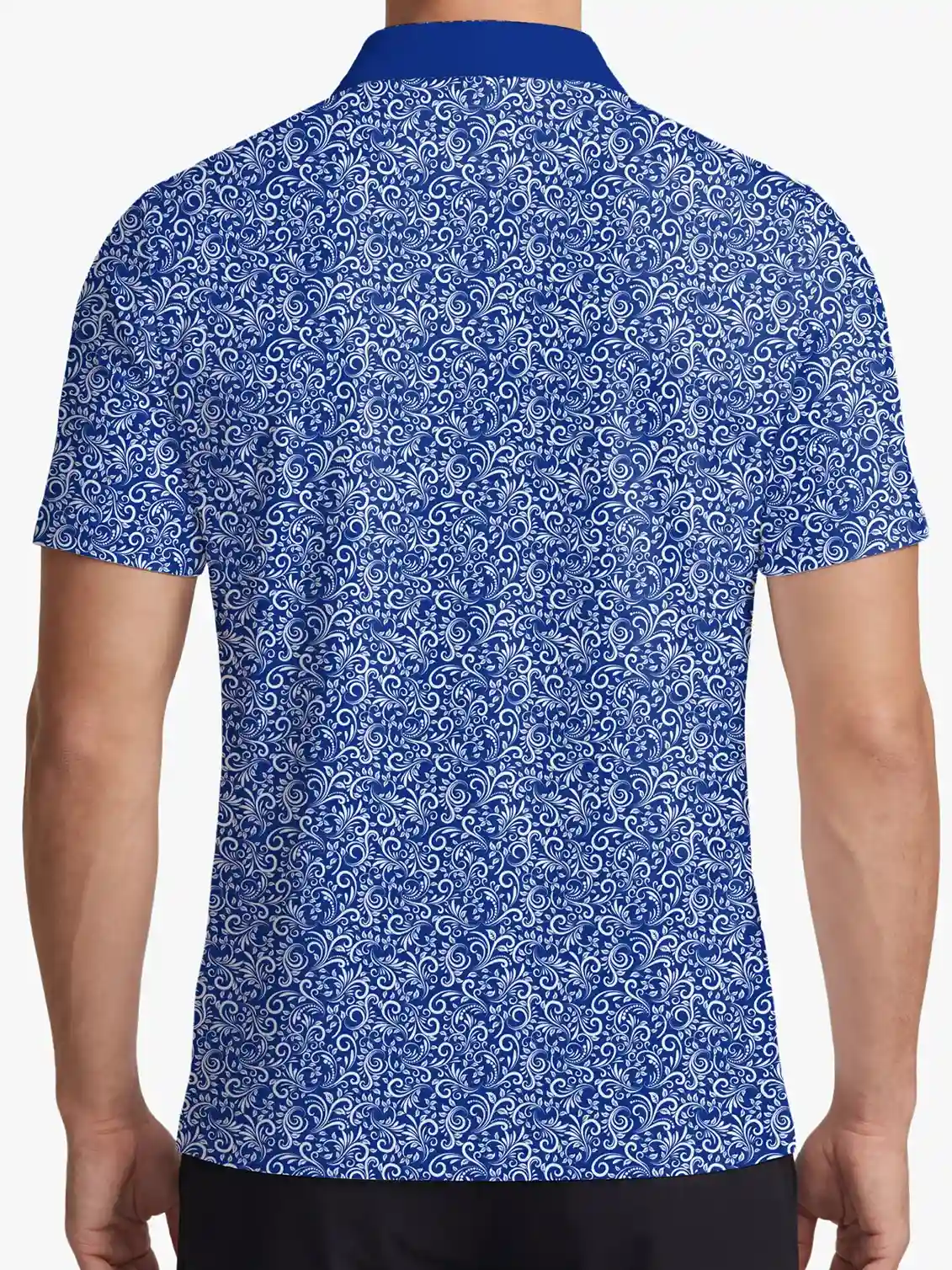 Bluecrest Men's Blue Paisley Polo - Deolax