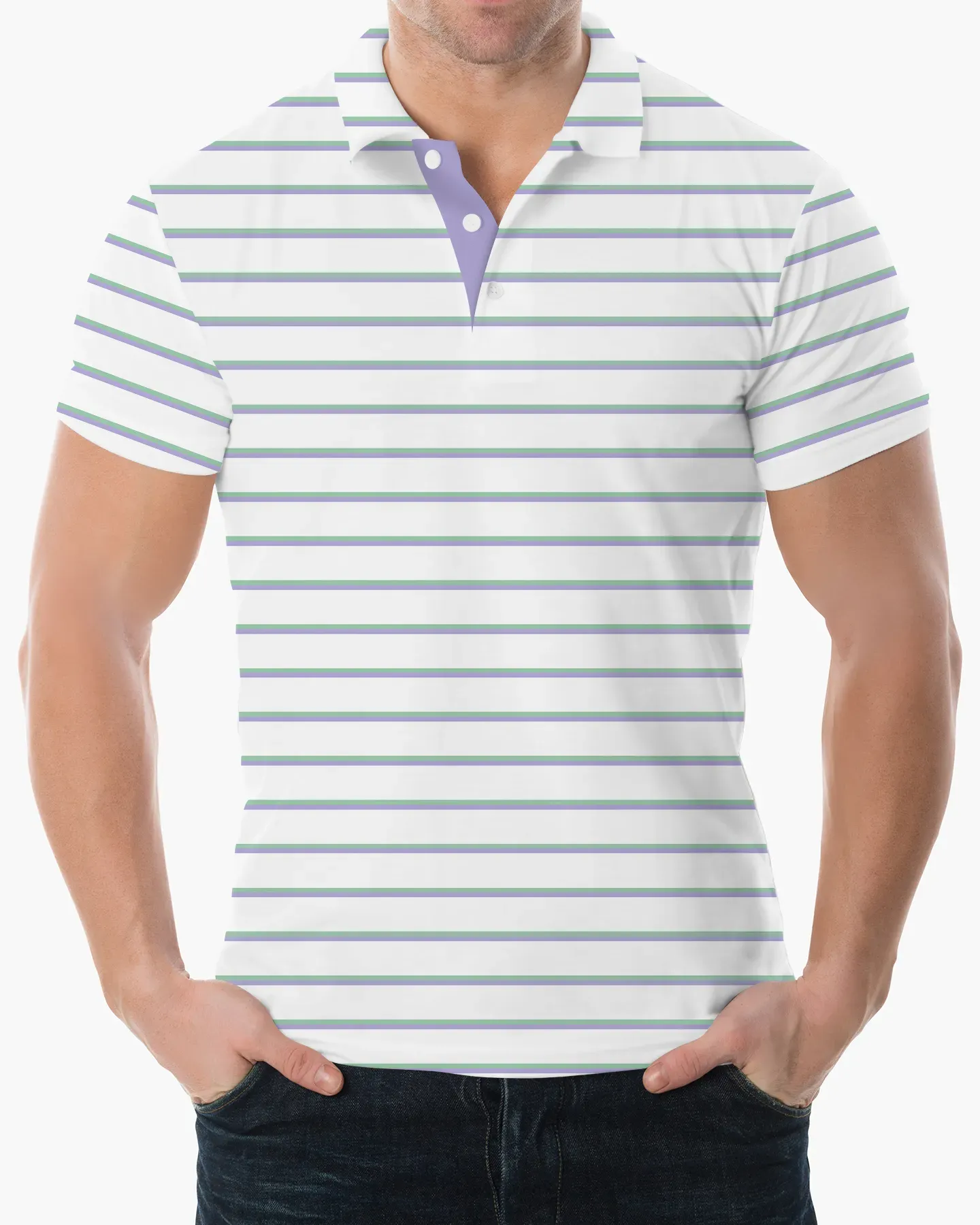 Bold Stripe Performance Polo - Deolax