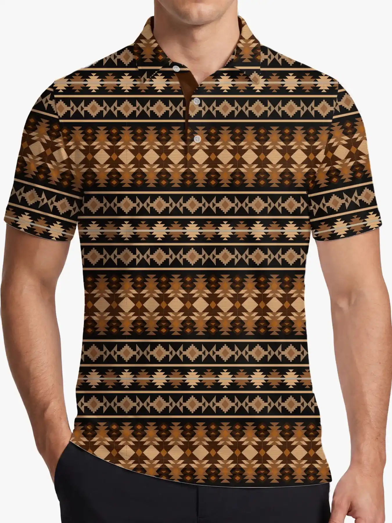 Bozeman Men's Aztec Polo Shirt - Deolax