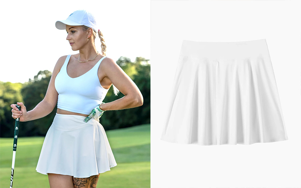 Breezy Cool Skorts - Pure White