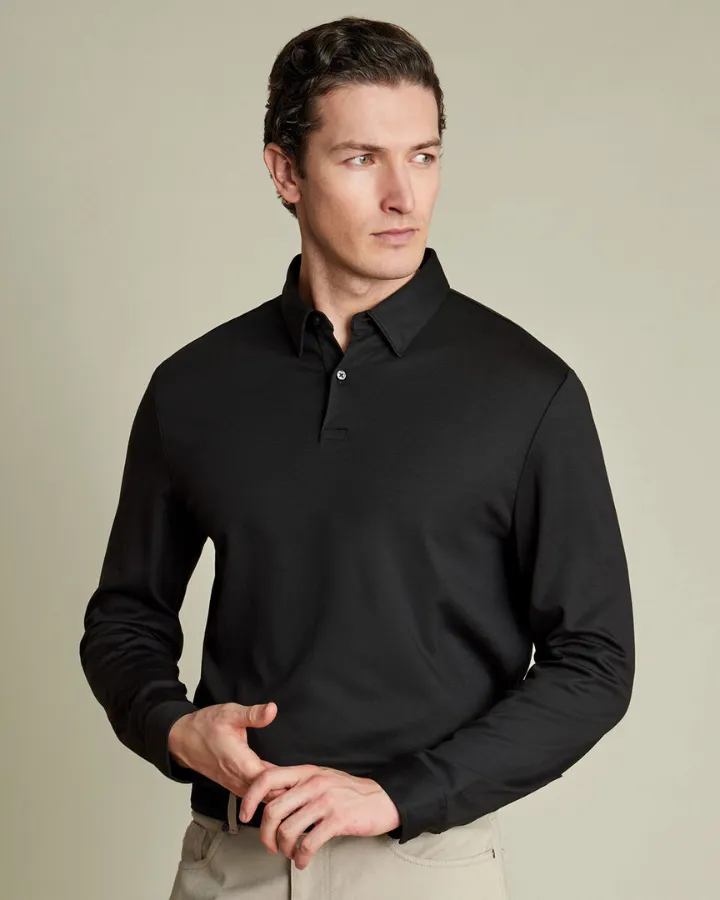 Charlestyrwhitt Long Sleeve Smart Jersey Polo