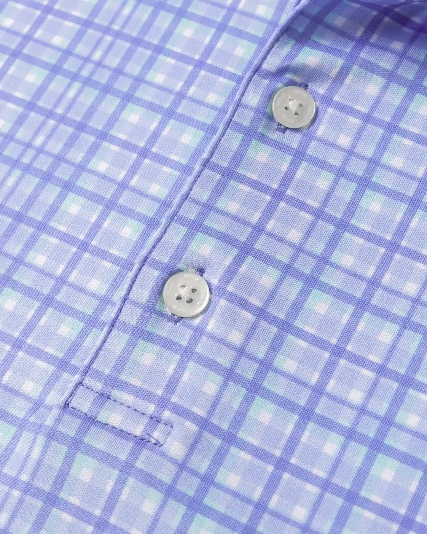 Checked Polo - Blue