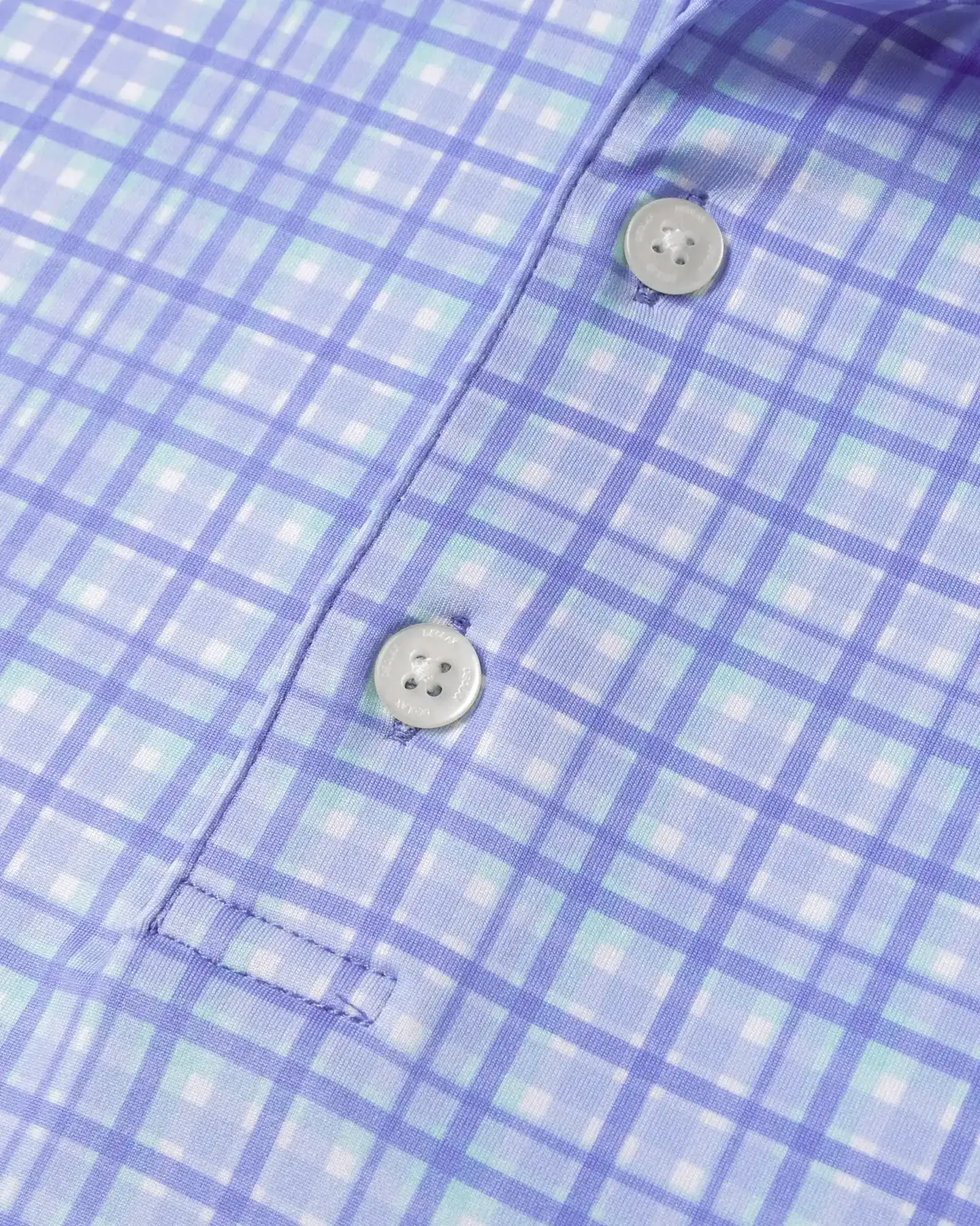 Checked Polo - Blue
