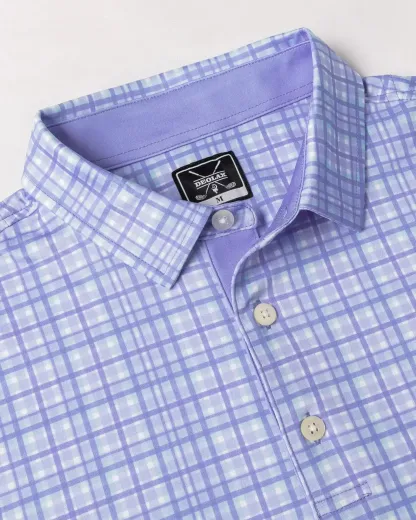 Checked Polo - Blue