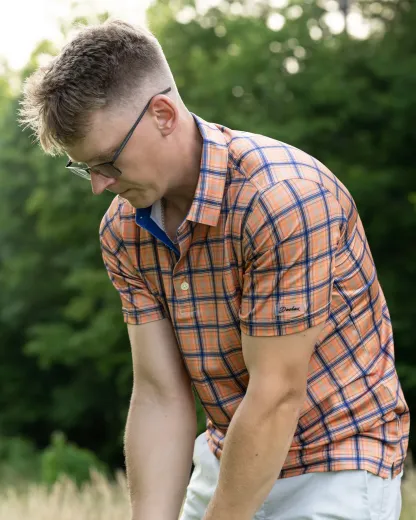Checked Polo - Citrus 