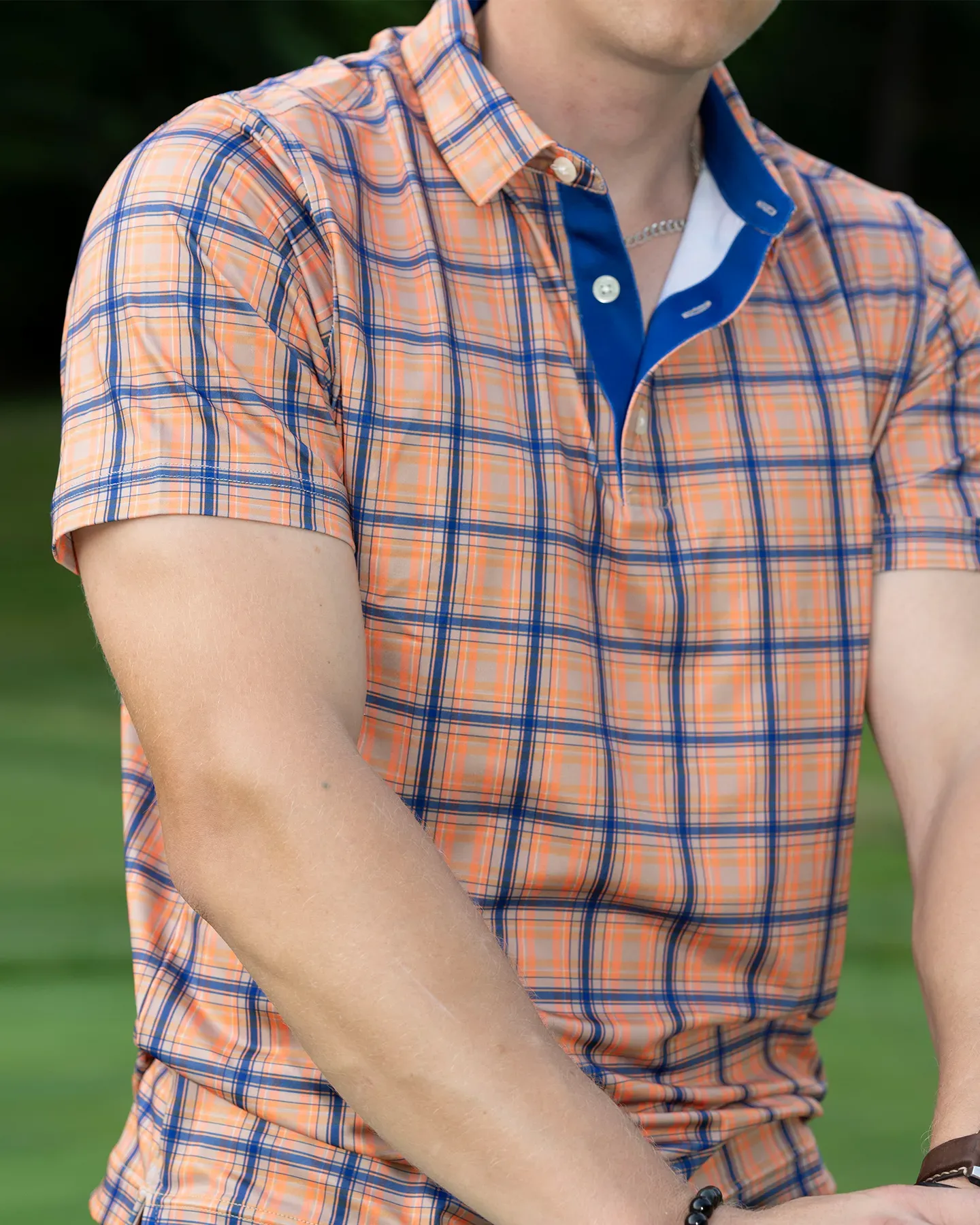 Checked Polo - Citrus 