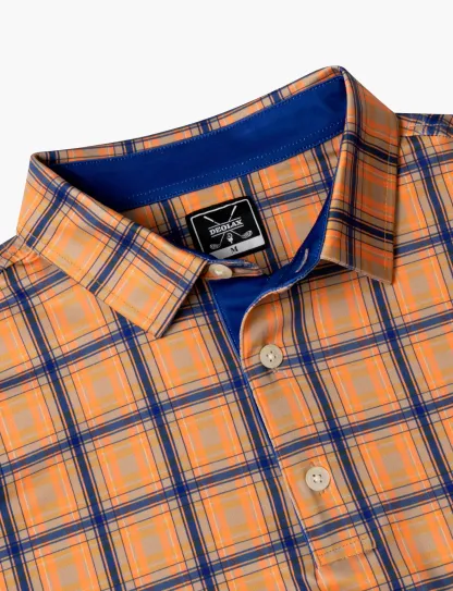 Checked Polo - Citrus 