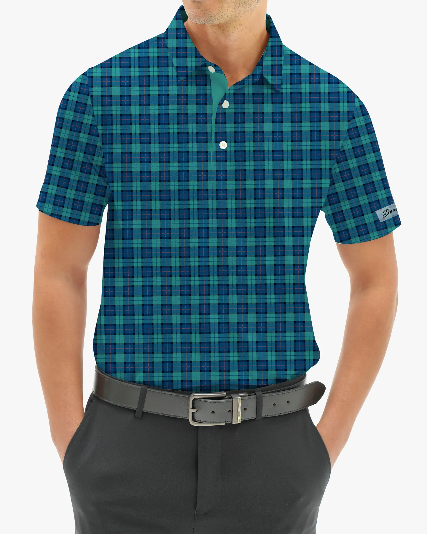 Checked Polo - Green