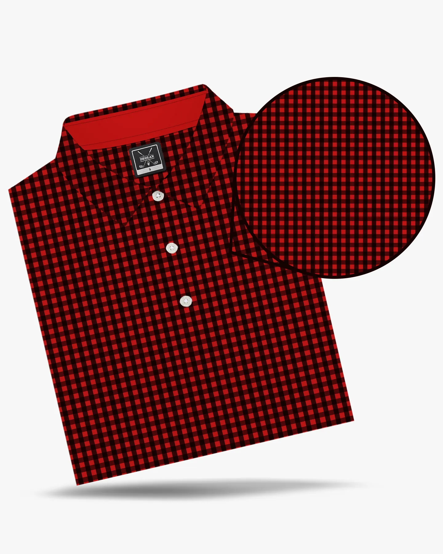 Checked Polo - Red