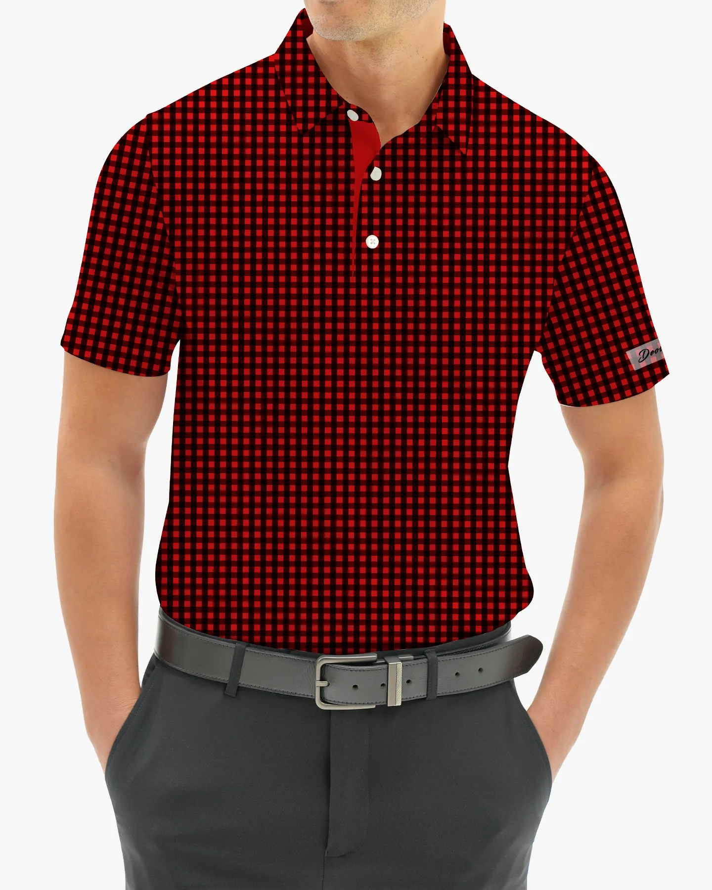 Checked Polo - Red