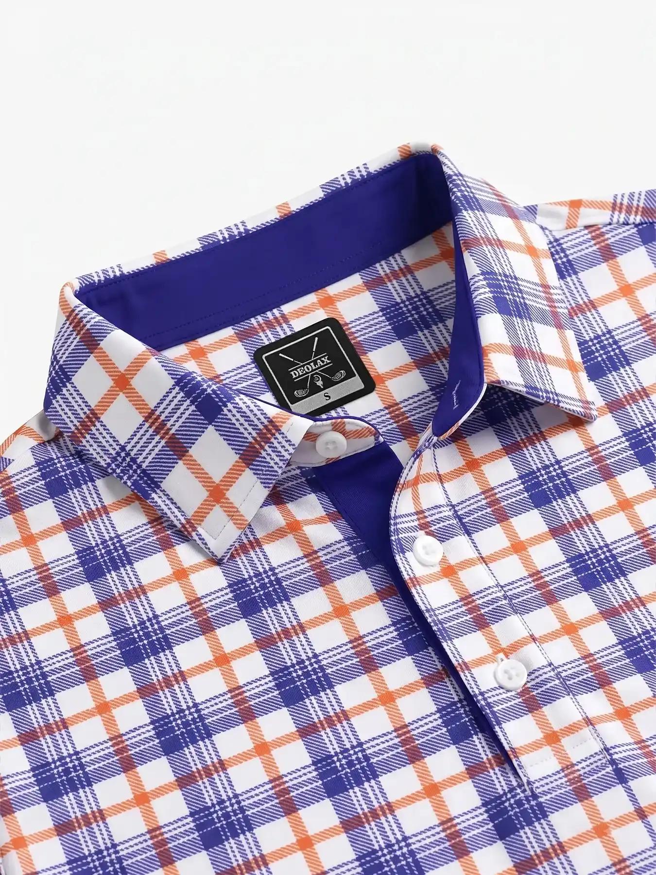 Vineyard Checked Blue Polo - Deolax