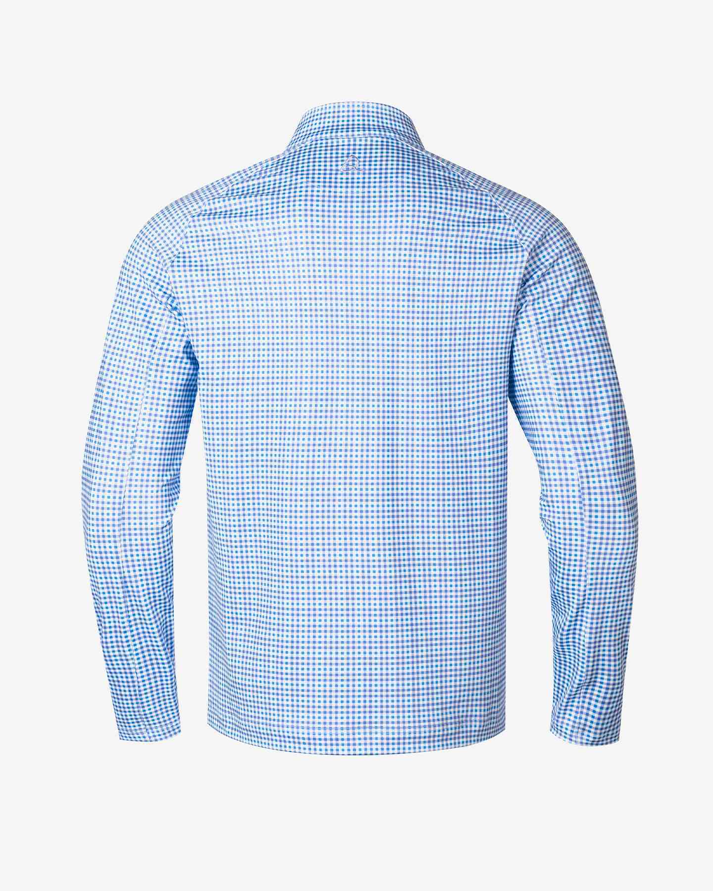Checked Quarter Zip -  Blue Pullover - Deolax