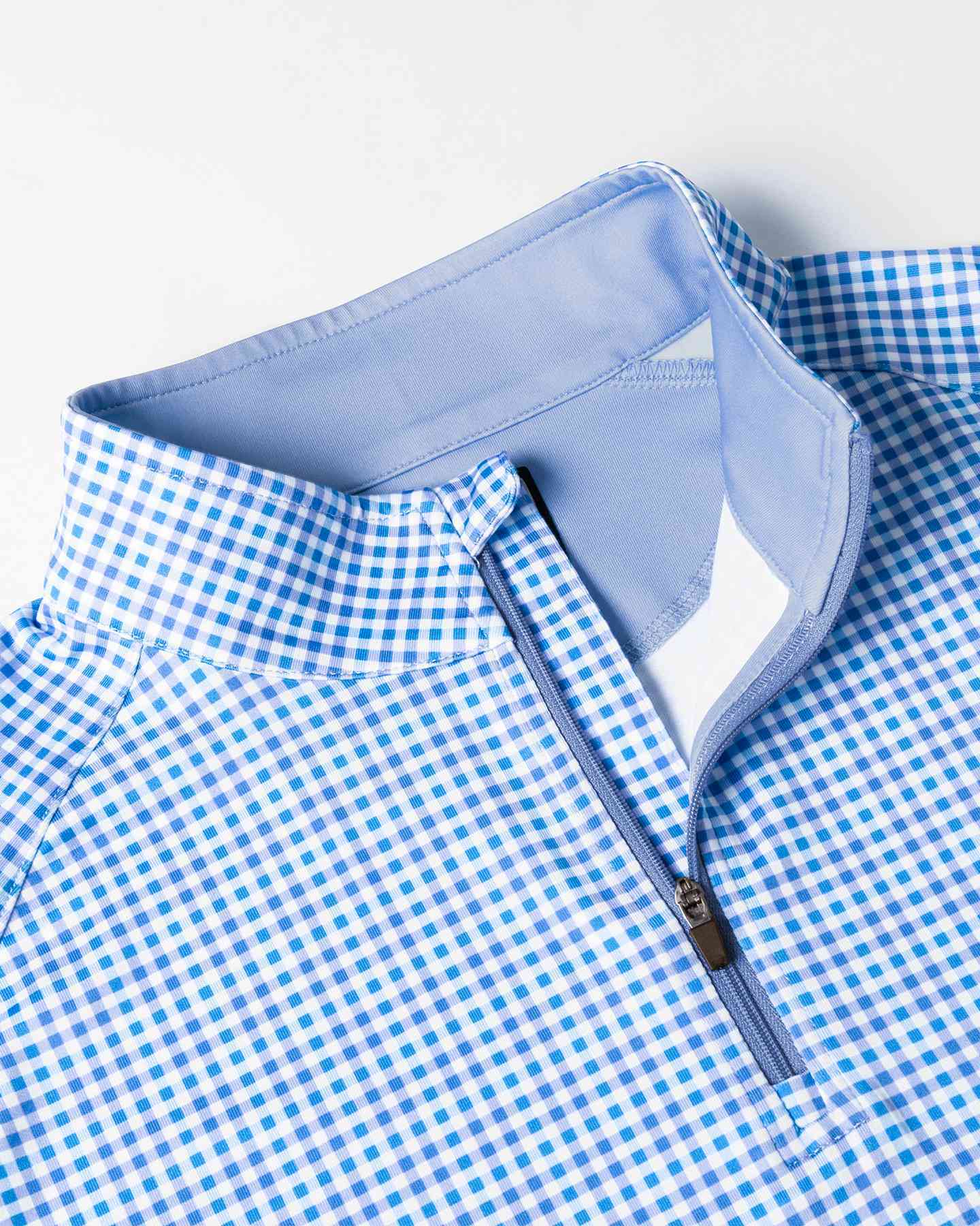 Checked Quarter Zip - Purple